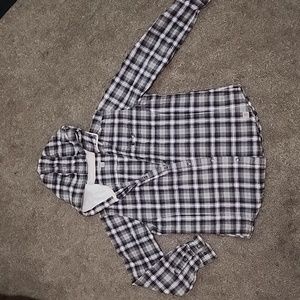 *CARHARTT* Light Jacket Plaid Women's Hoodie PullString Chest Pocket